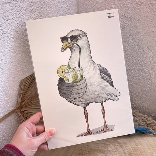 Kunstdruck A4 -Schluckmöwe-