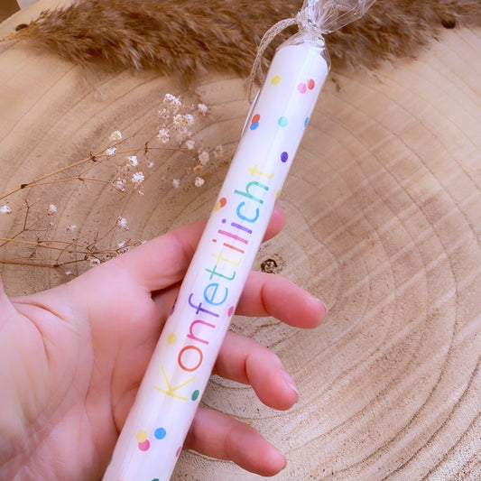 Kerze -Konfettilicht (buntdruck)-