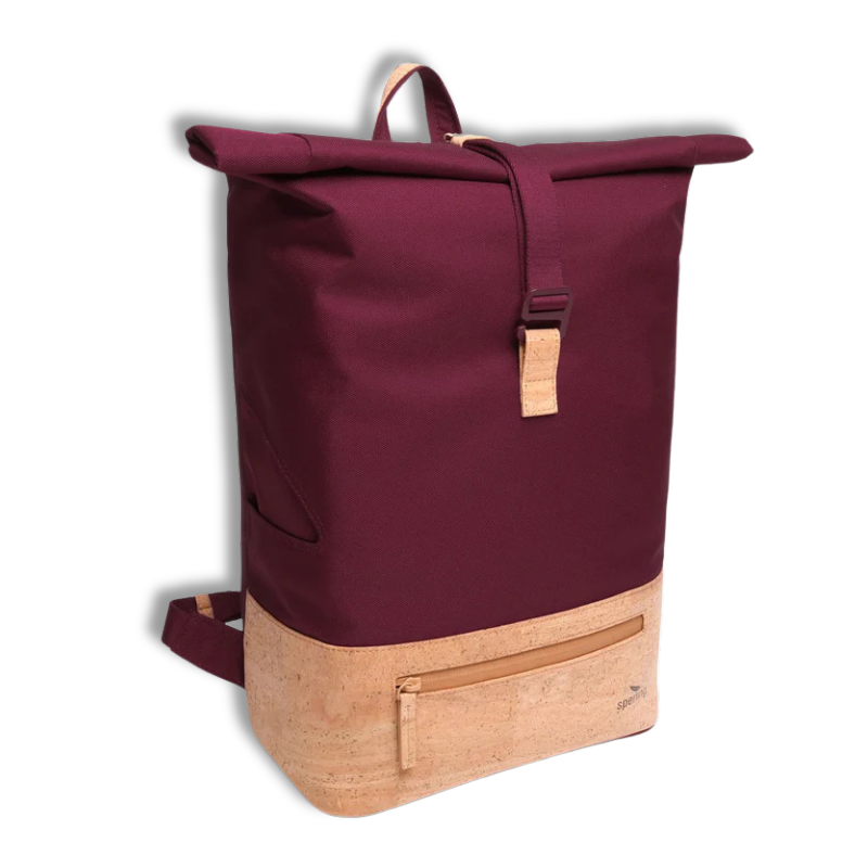 Rucksack Sperling Rolltop Daily *Bordeaux/Kork Hellbraun*
