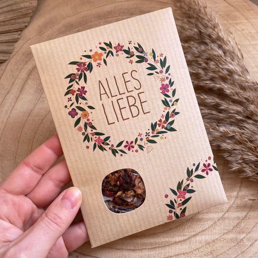 Tee Grußkarte -Alles Liebe-