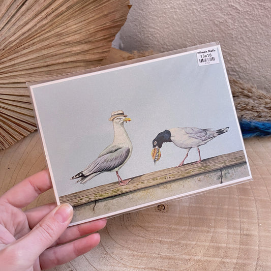 Kunstdruck 13x18 -Möwen Mafia-