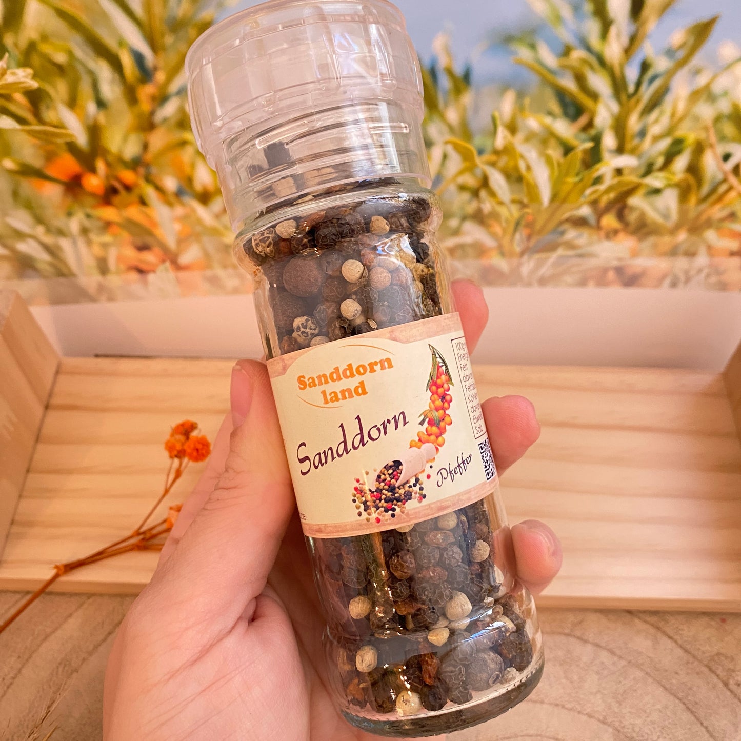 Sanddorn Pfeffermischung -Mühle-