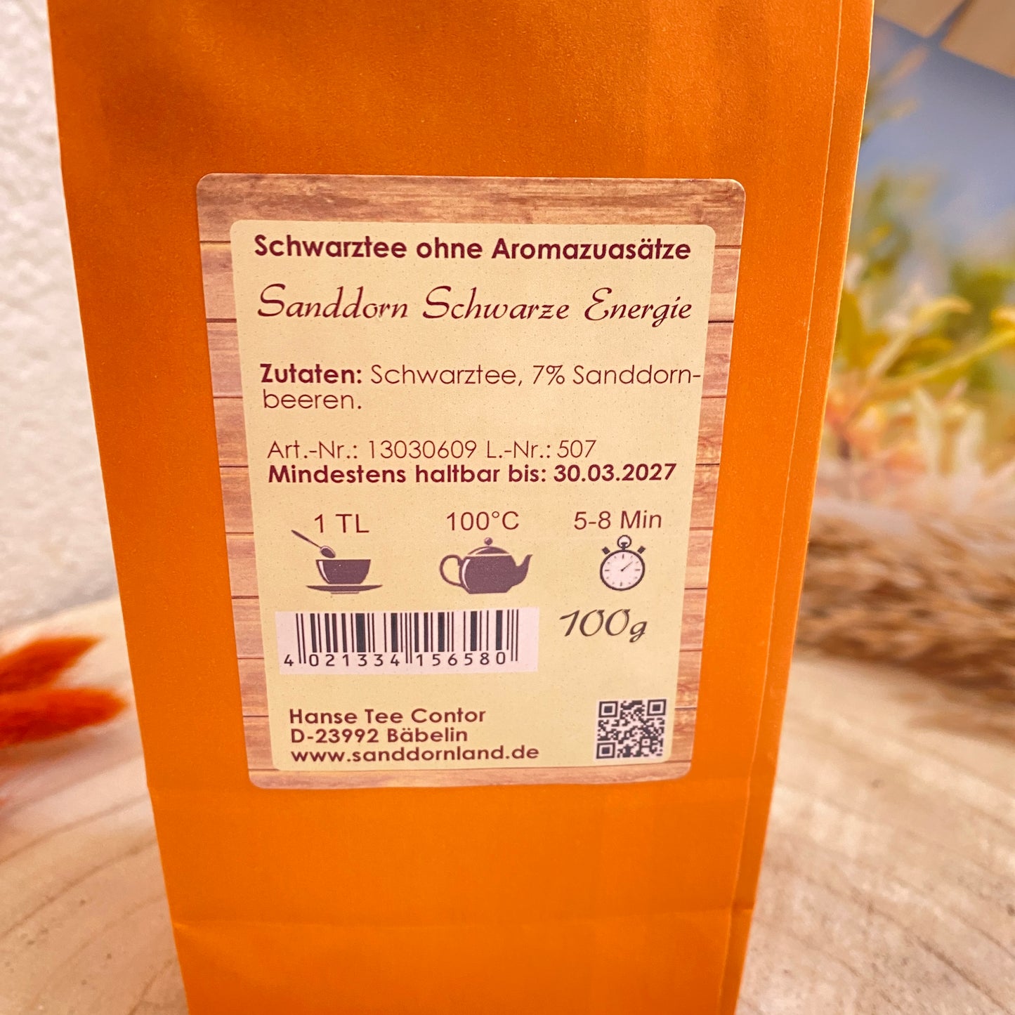 Sanddorn Tee -Schwarze Energie- 100g