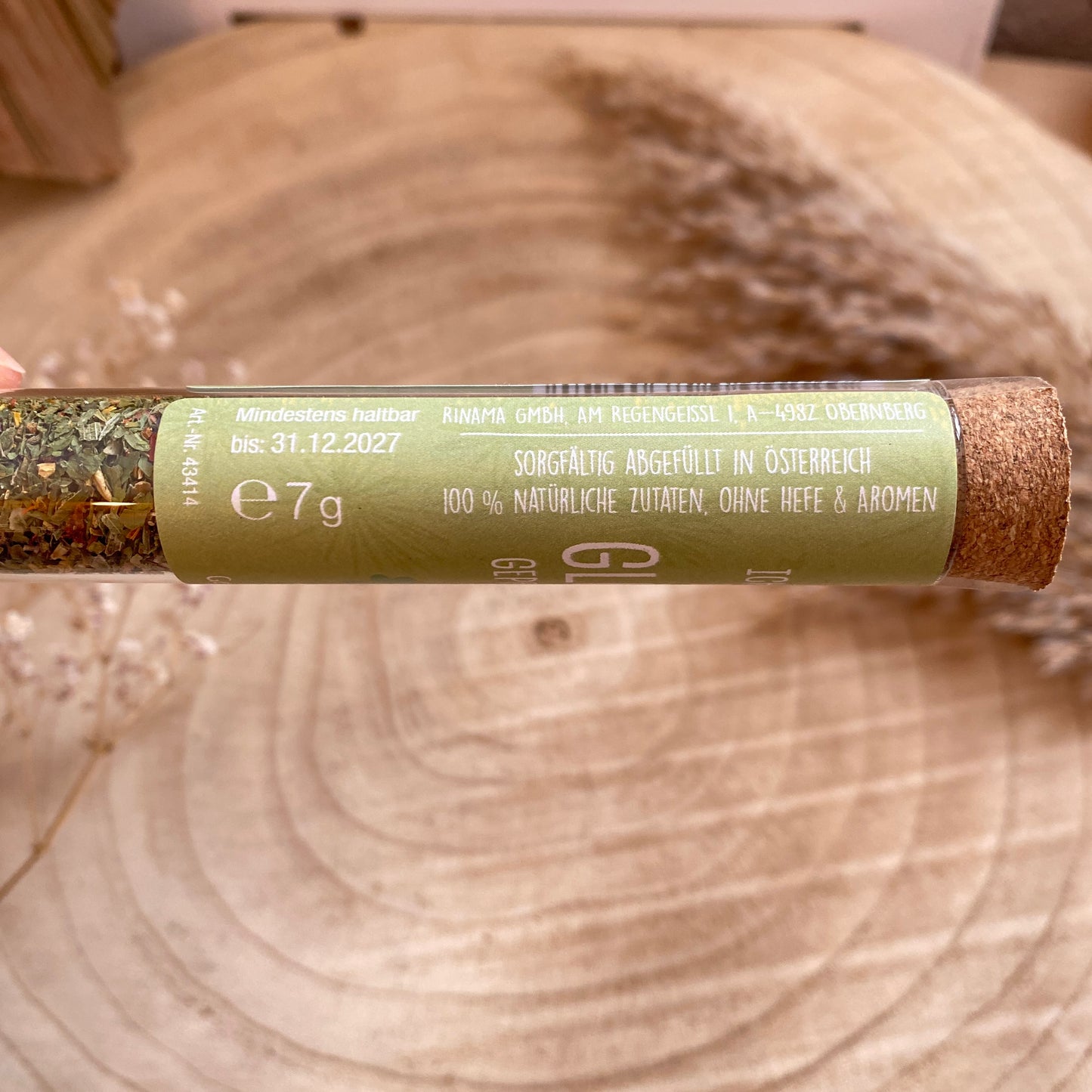 Gewürz im Reagenzglas -Ich hab dir Glück gepflückt-