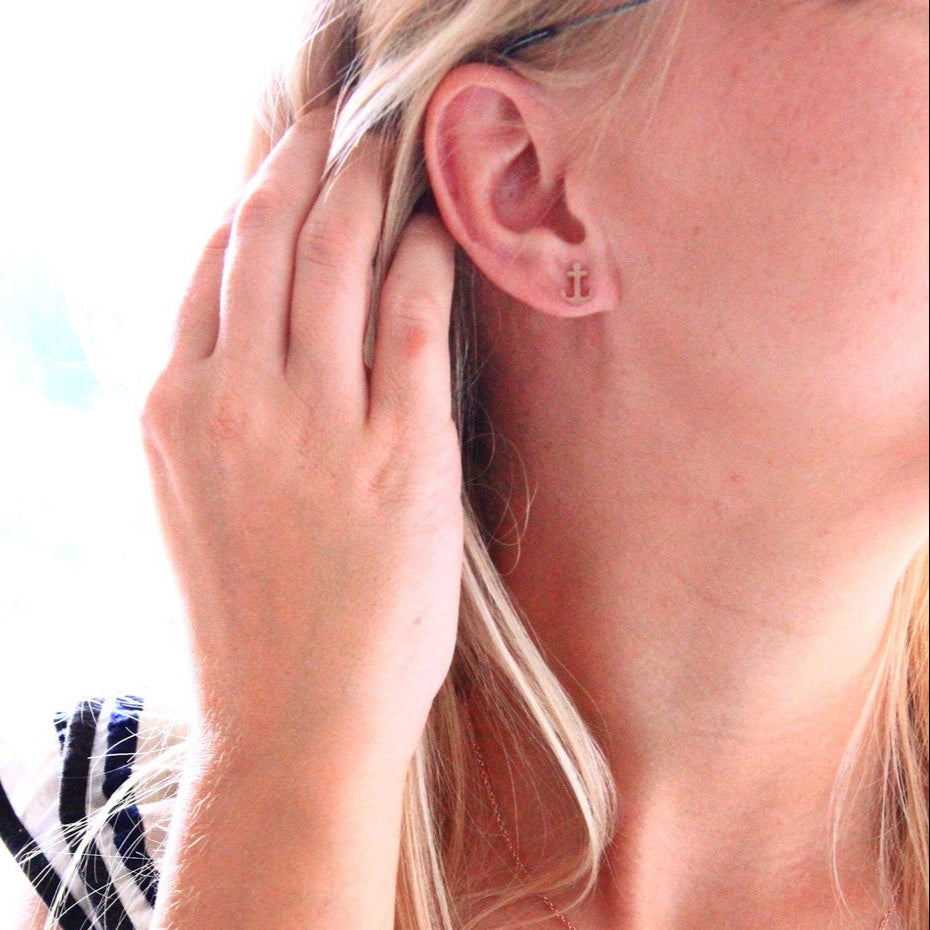 Ohrstecker Edelstahl -Anker-