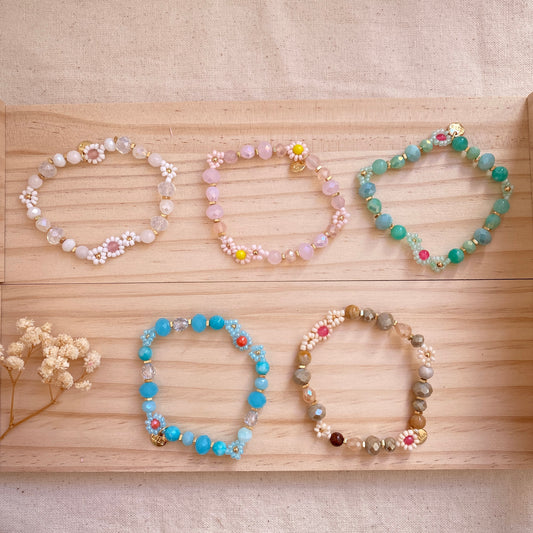 Armband elast. 3er Blümchen