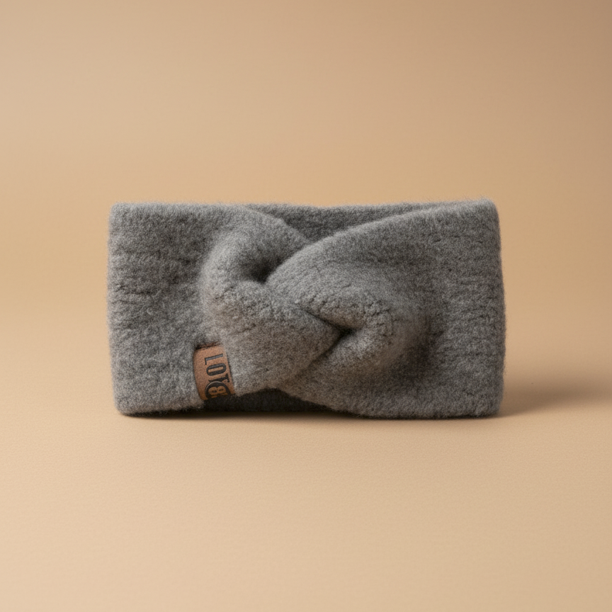 Stirnband Uni -Grau-