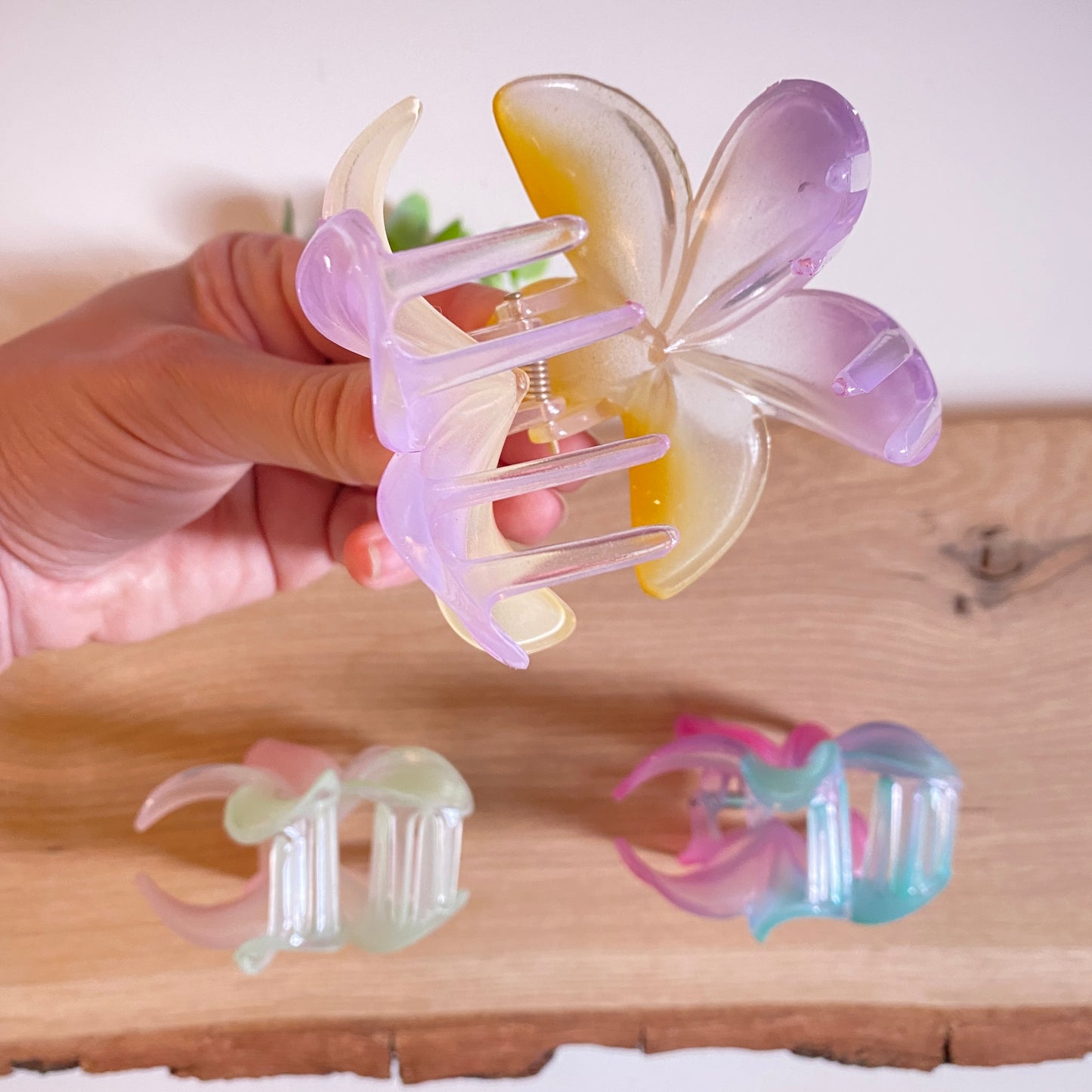 Haarklammer Flower -Pastell-