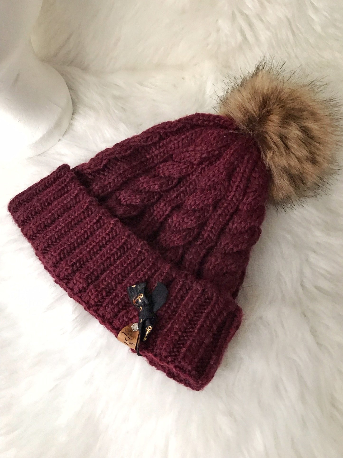 Strickmütze Bordeaux -Anker-