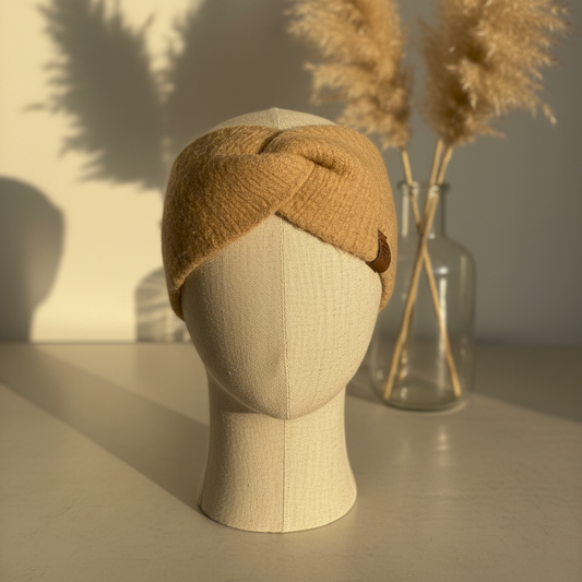 Stirnband Uni -Hellbraun-