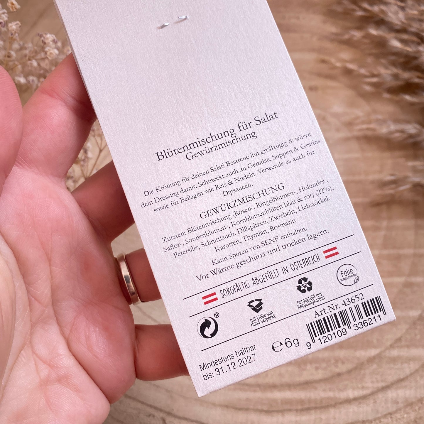 Gewürz Genusskarte -Schön, dass es Dich gibt-