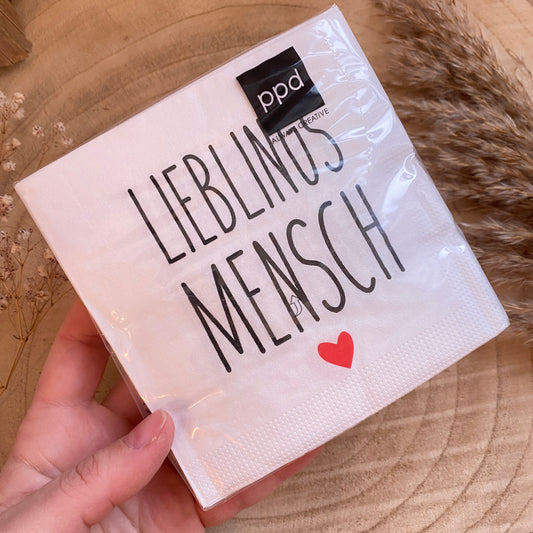 Servietten 25x25 cm -Lieblingsmensch-