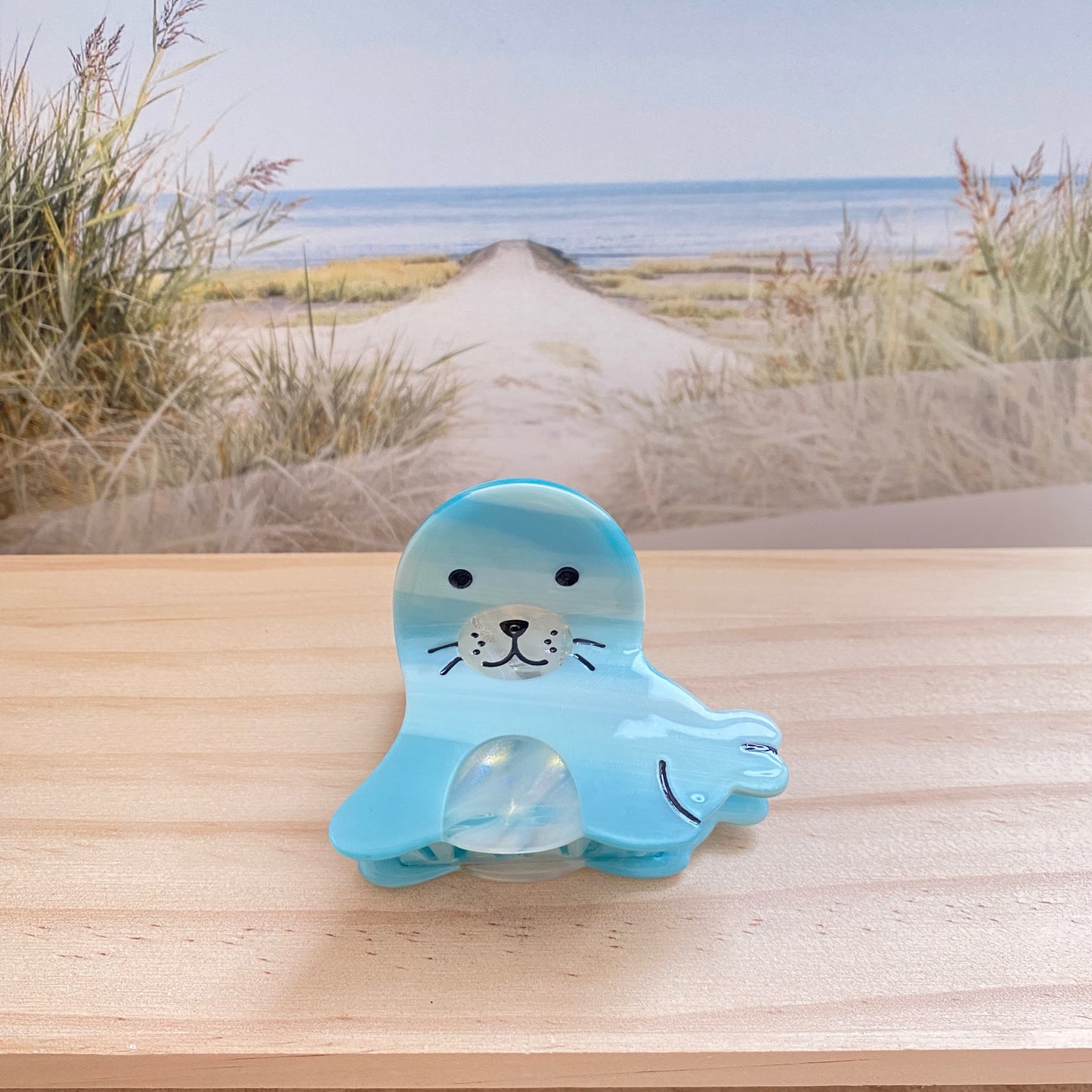 Haarklammer Robbe -Blau-