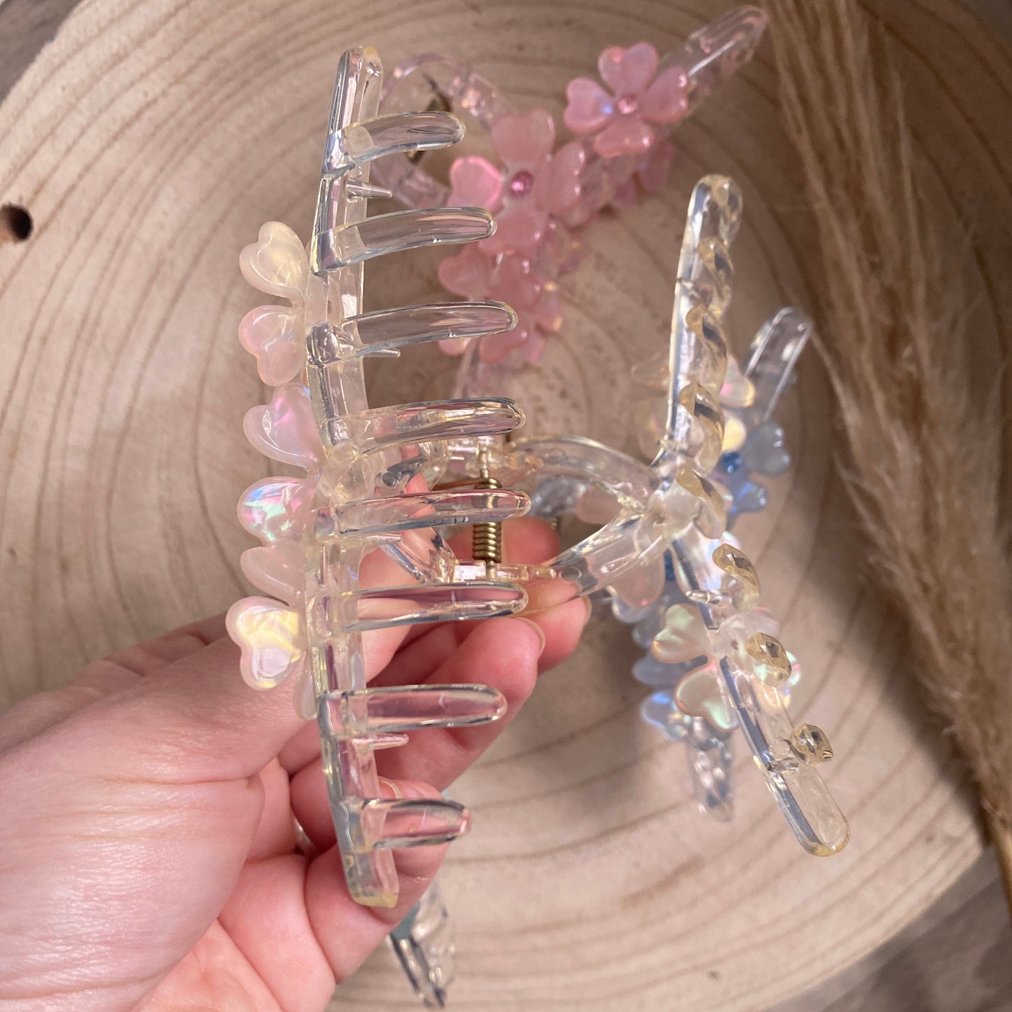Haarklammer Flower -3er Strass-