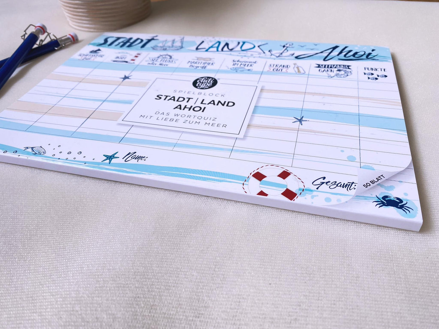 Spielblock A4 Stadt Land Ahoi