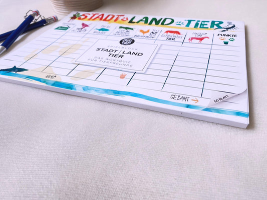 Spielblock A4 Stadt Land Tier