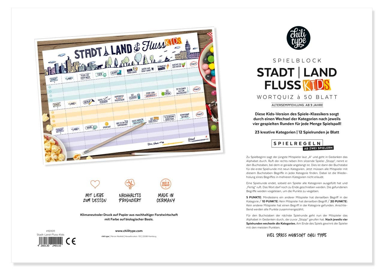 Spielblock A3 Stadt Land Fluss Kids