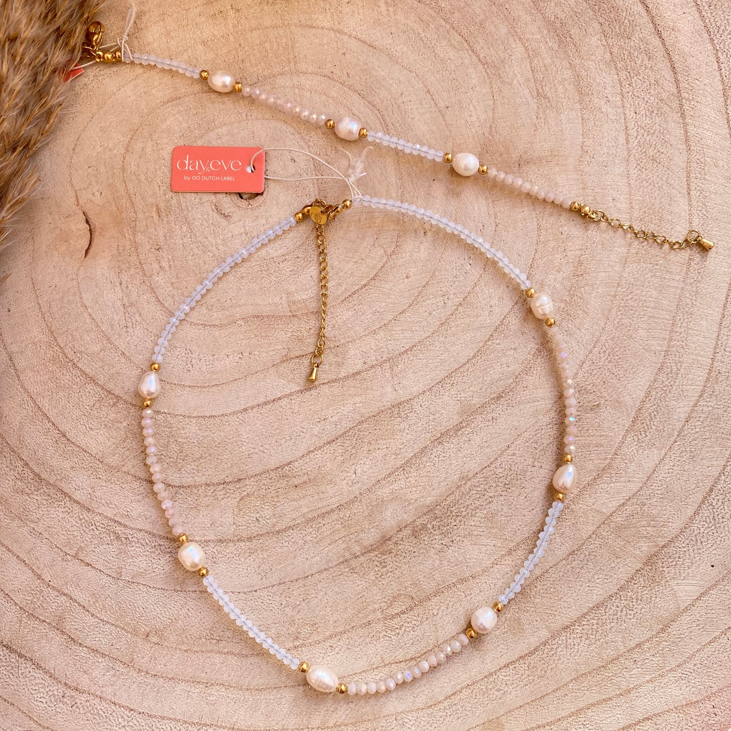 Perlen Sand/Weiß Gold