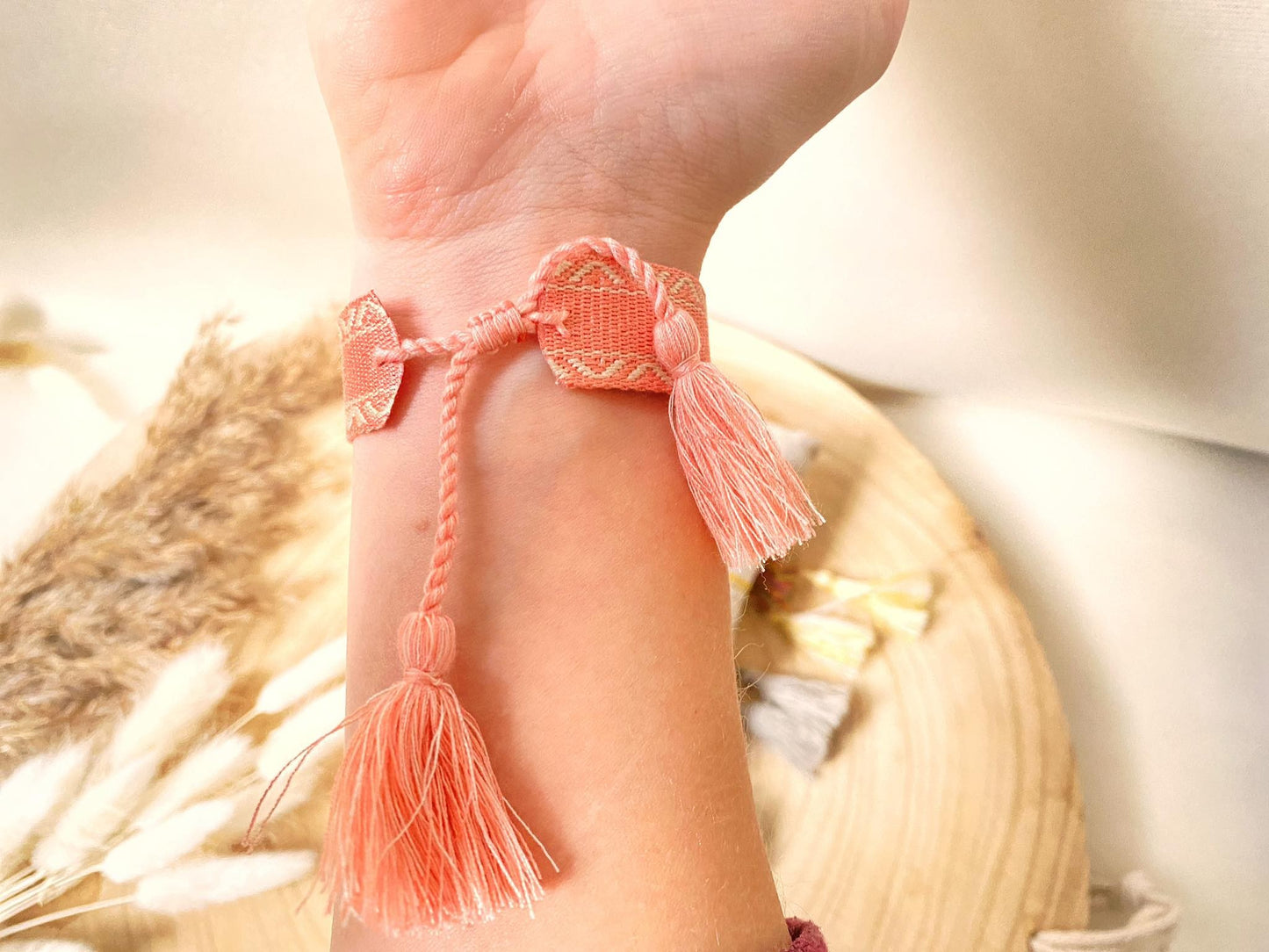 Schiebeknoten Armband -Stoff-