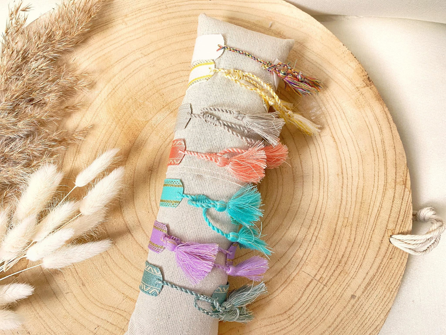 Schiebeknoten Armband -Stoff-