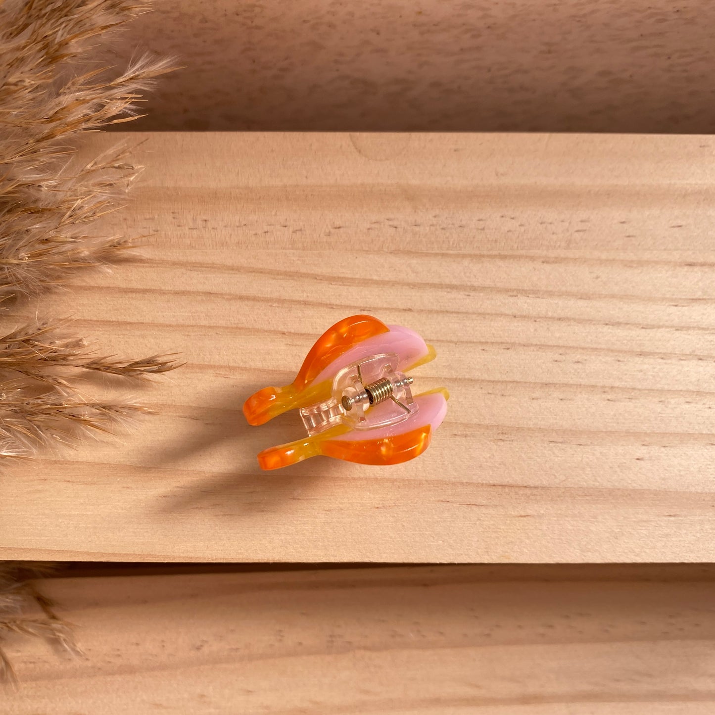 Haarklammer klein -Fisch Gelb/Orange-