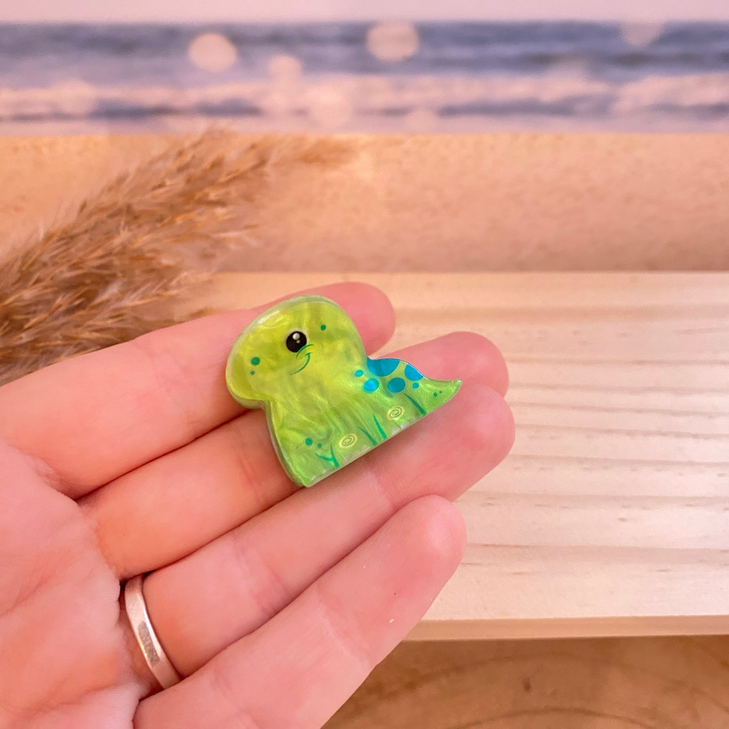 Haarklammer klein -Dinosaurier-