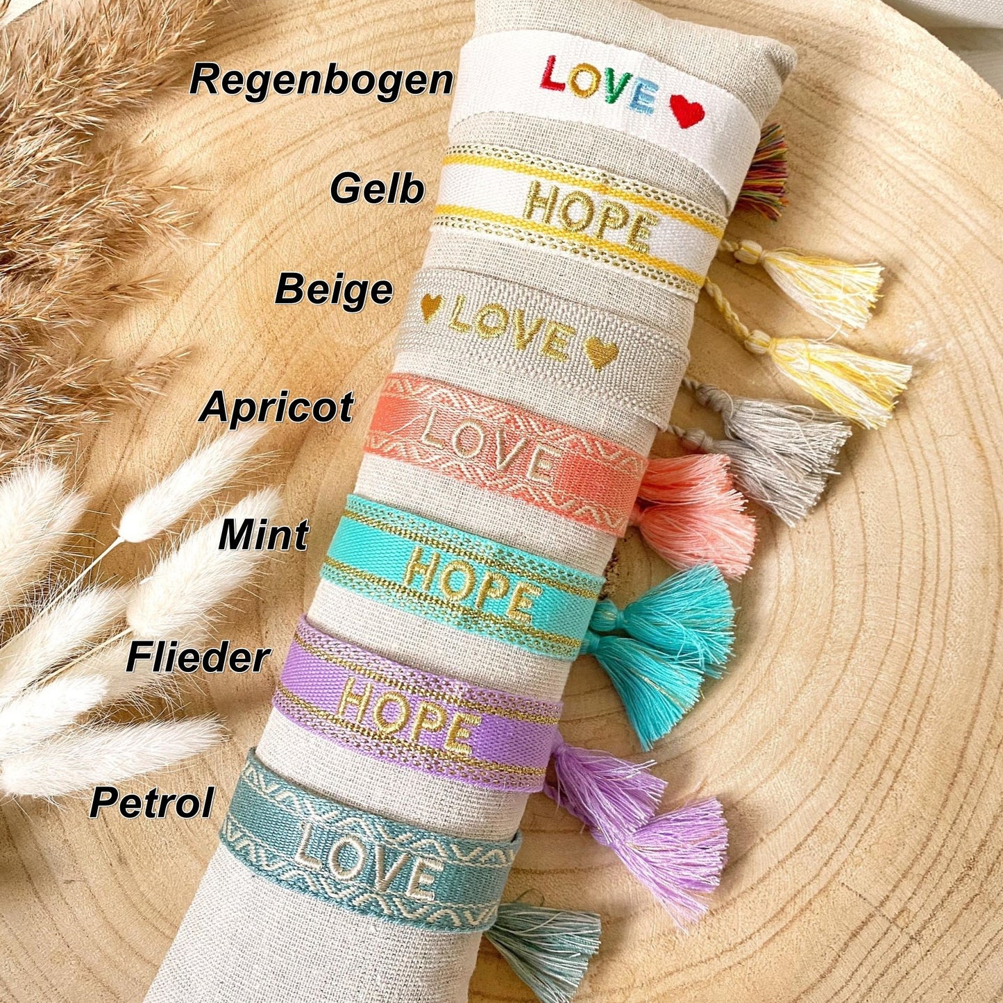 Schiebeknoten Armband -Stoff-