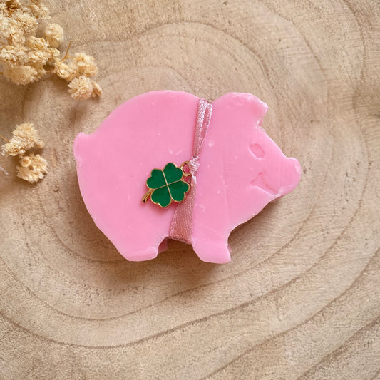 Seife -Glück Schwein Rose-