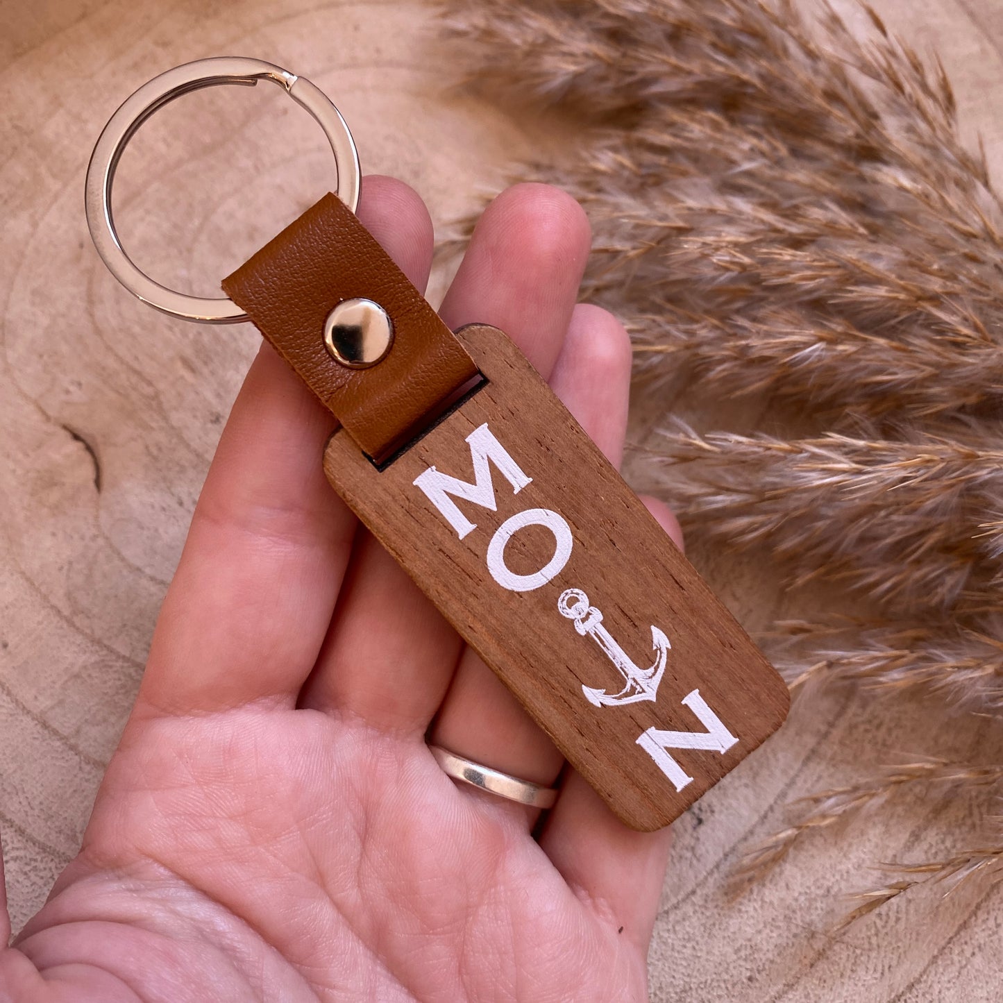 Schlüsselanhänger Holz -Moin-
