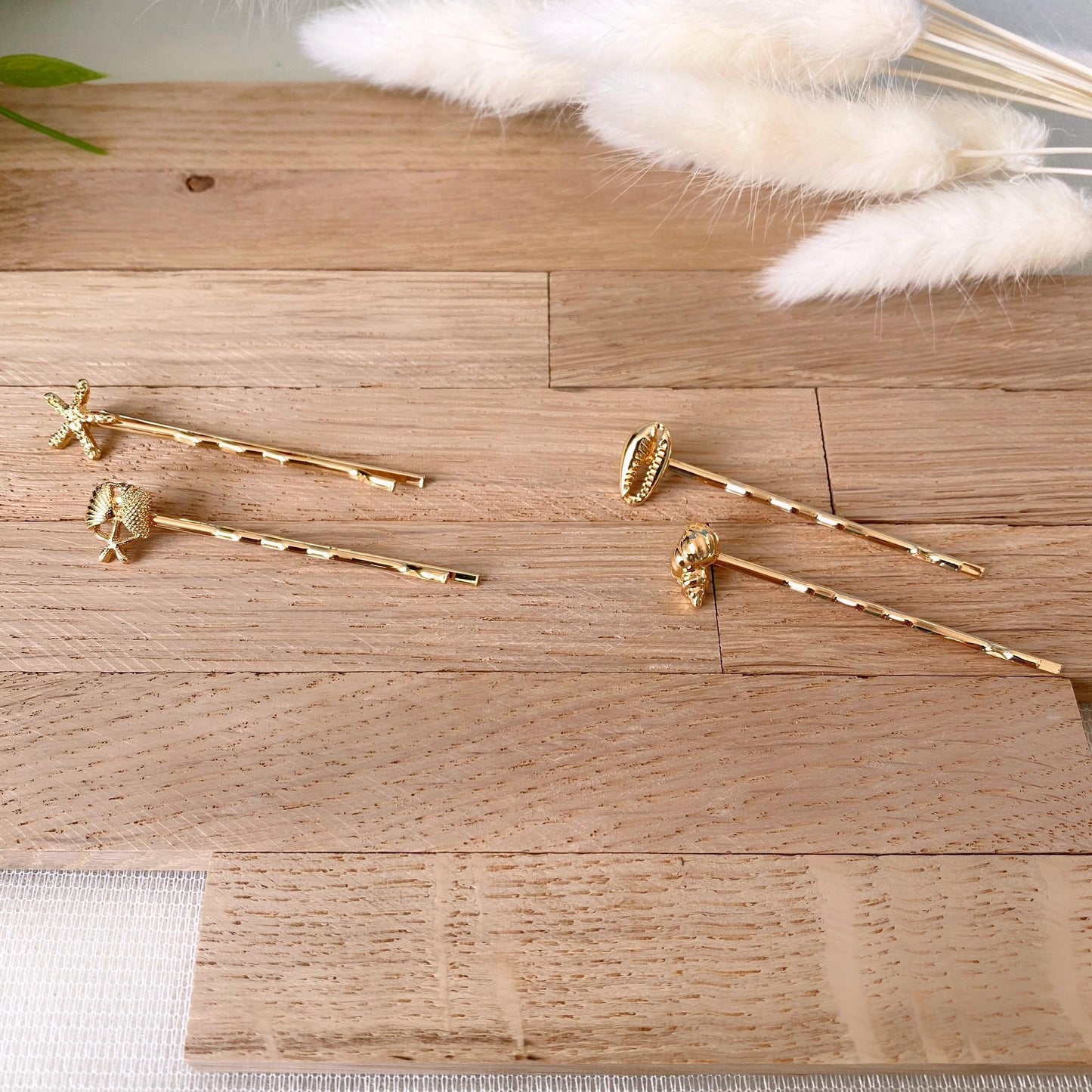 Haarnadel Muschel -Gold-