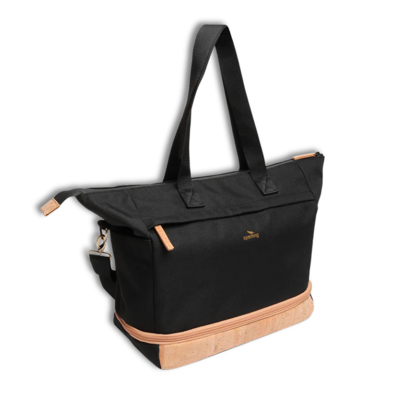 Shopper erweiterbar Sperling Divided *Schwarz/Kork Hellbraun*