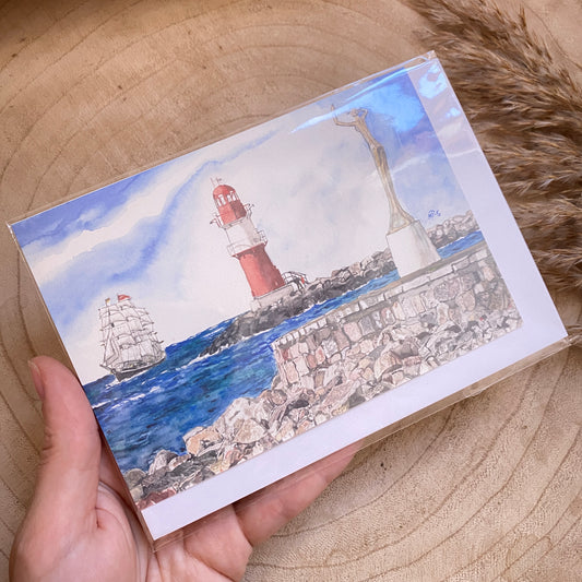 Klappkarte mit Umschlag -Ostmole Rot-