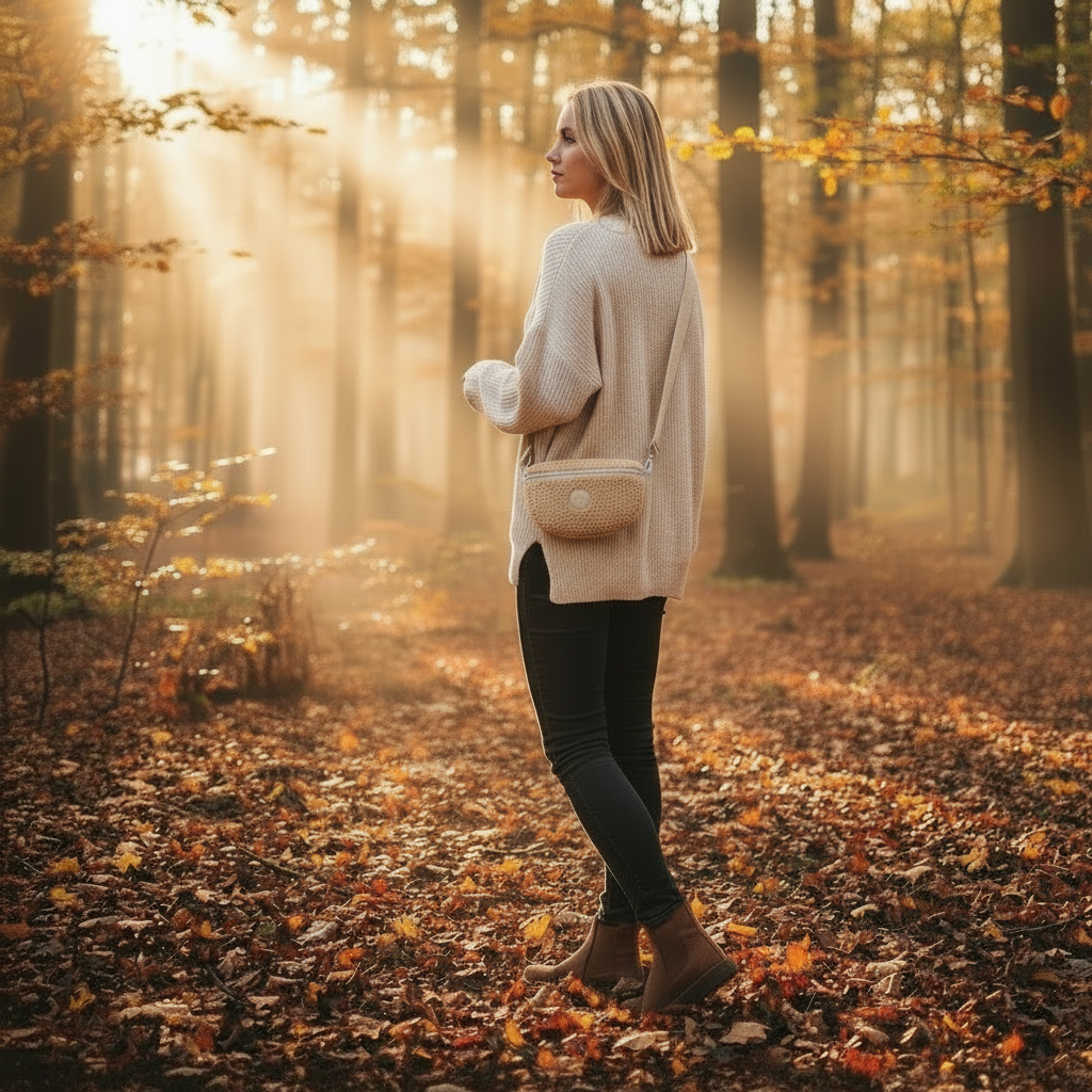 Bauchtasche Teddy -Creme-