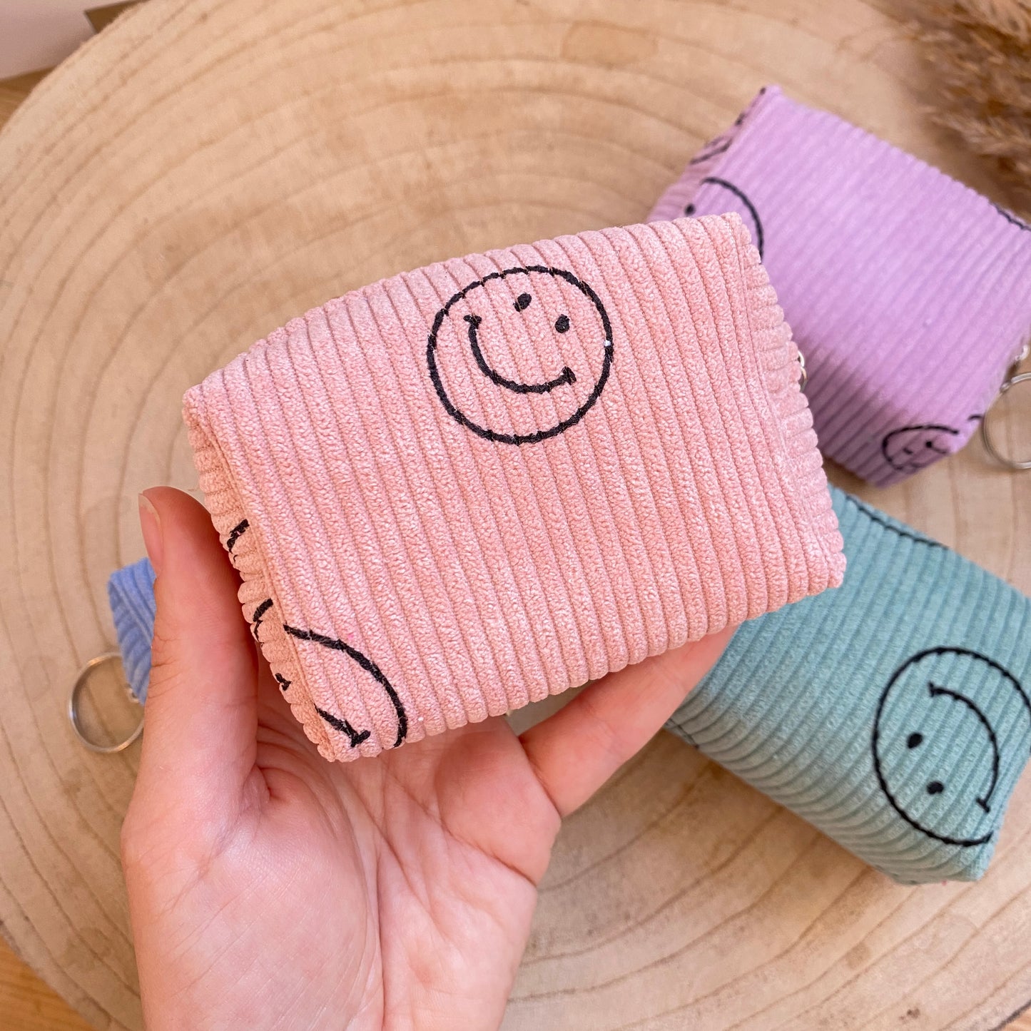 Täschchen Cord -Smiley-