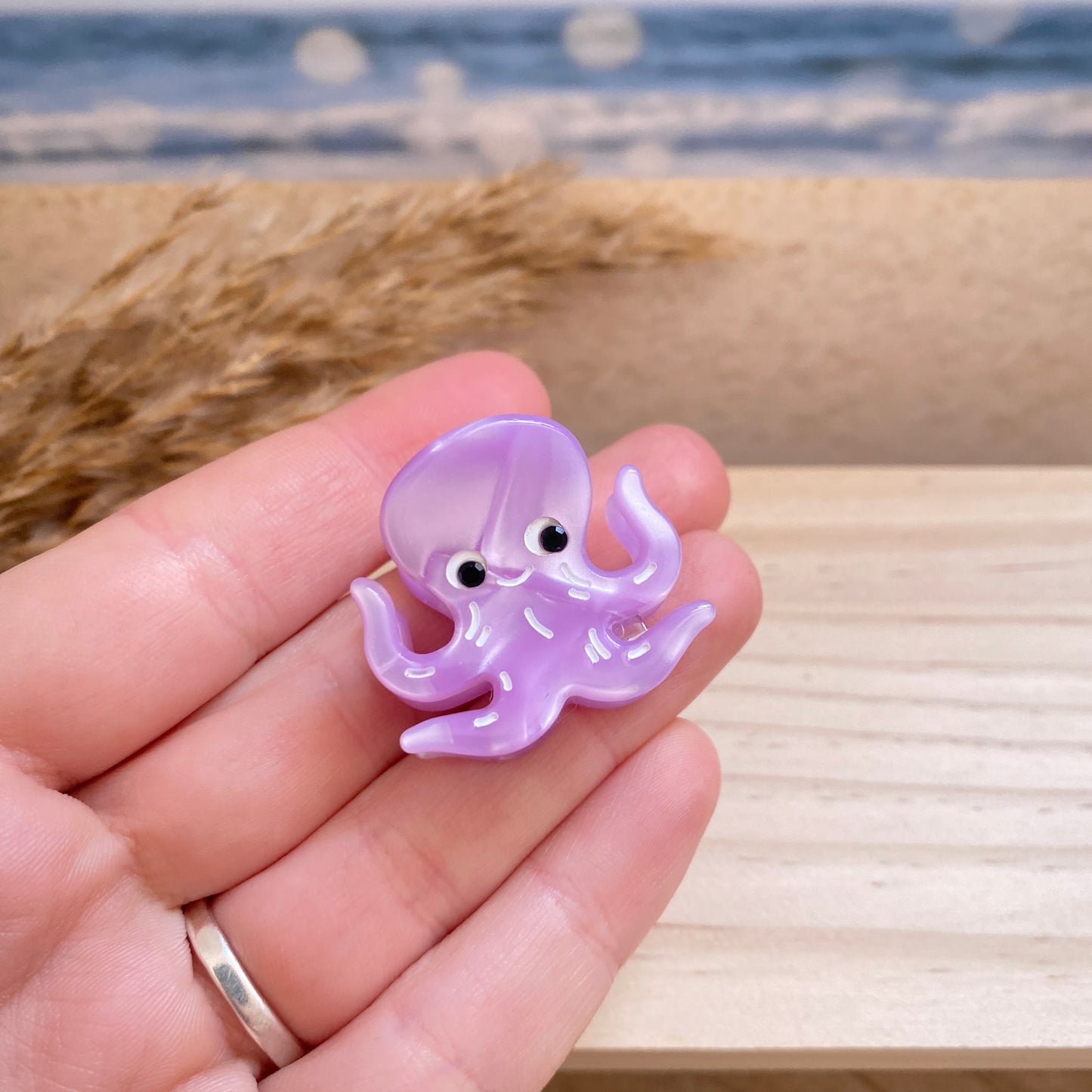 Haarklammer klein -Oktopus Flieder-