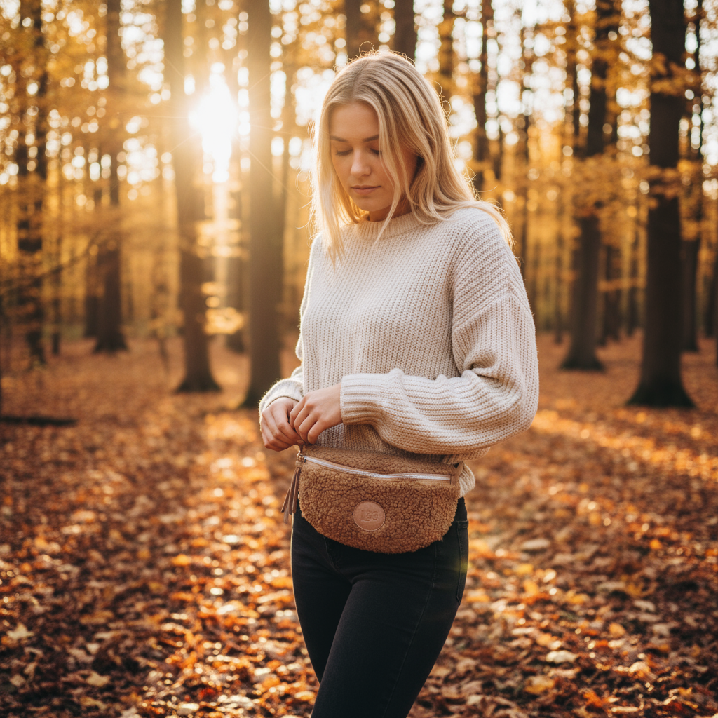 Bauchtasche Teddy -Beige-