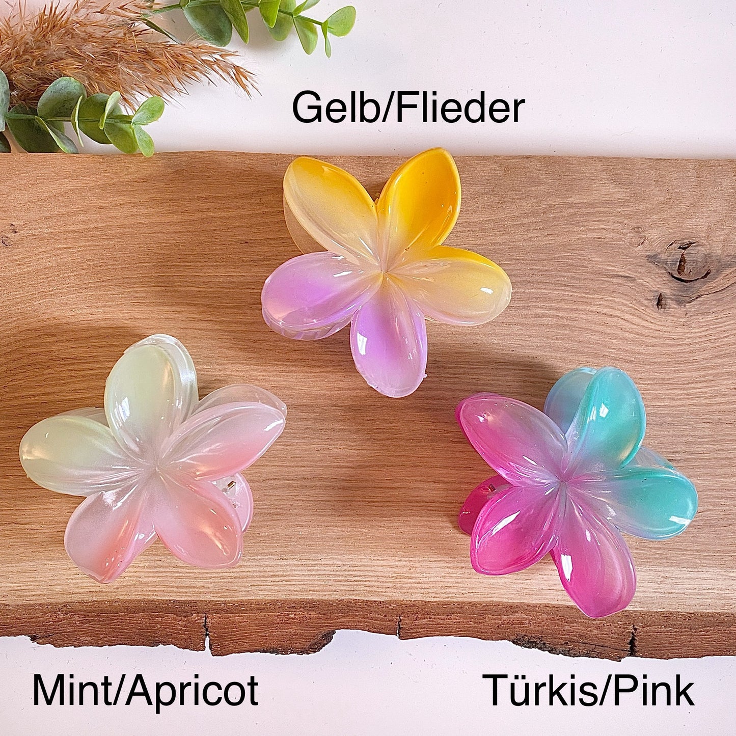 Haarklammer Flower -Pastell-
