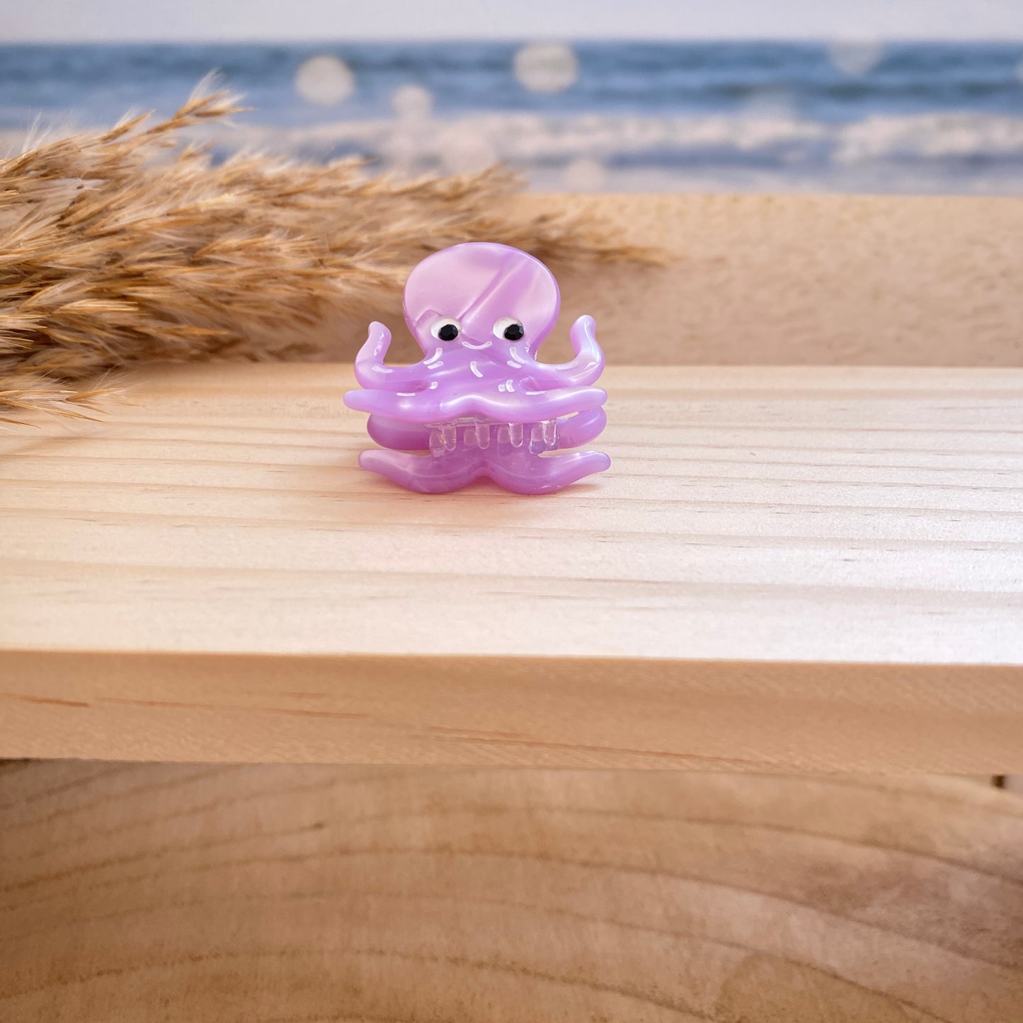 Haarklammer klein -Oktopus Flieder-