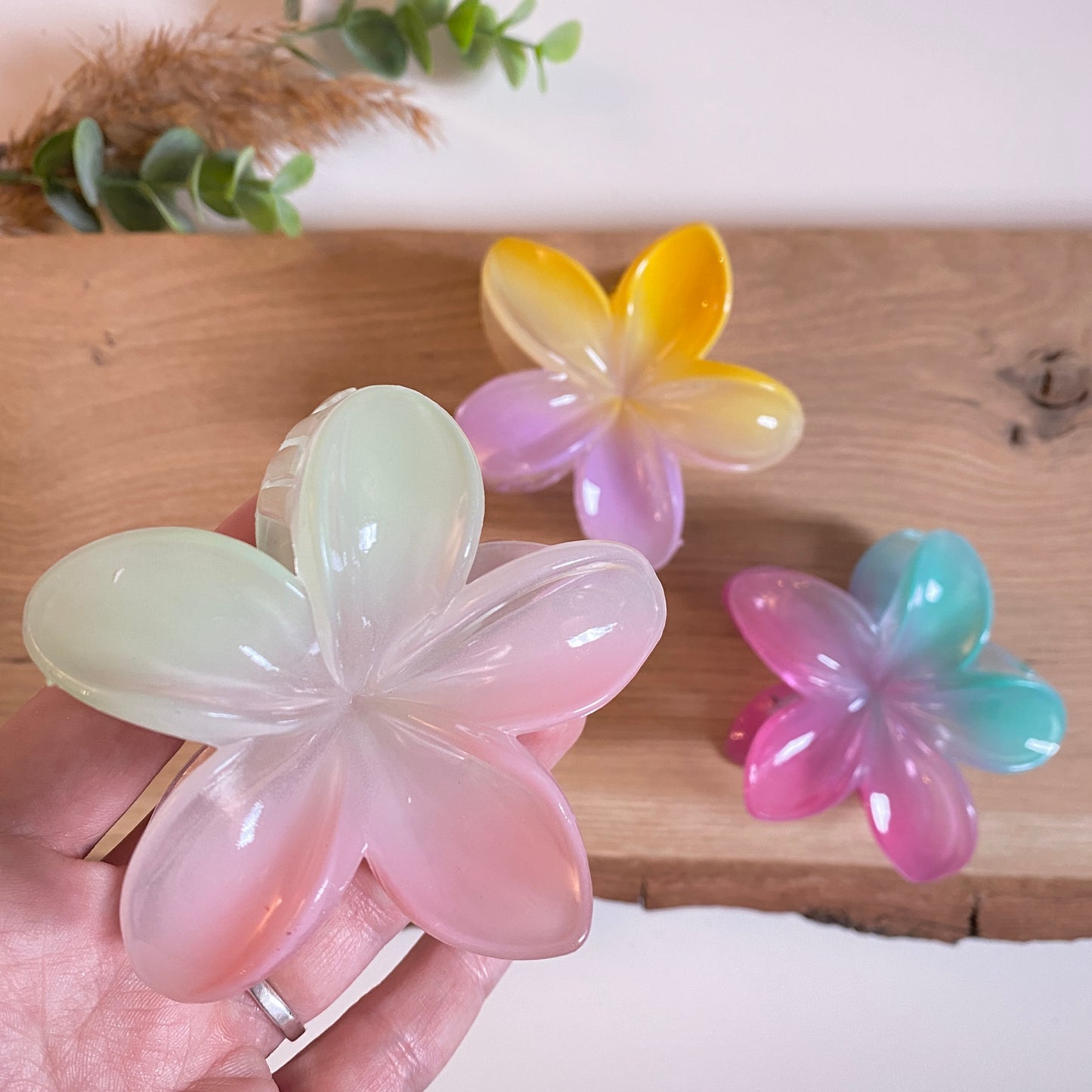 Haarklammer Flower -Pastell-