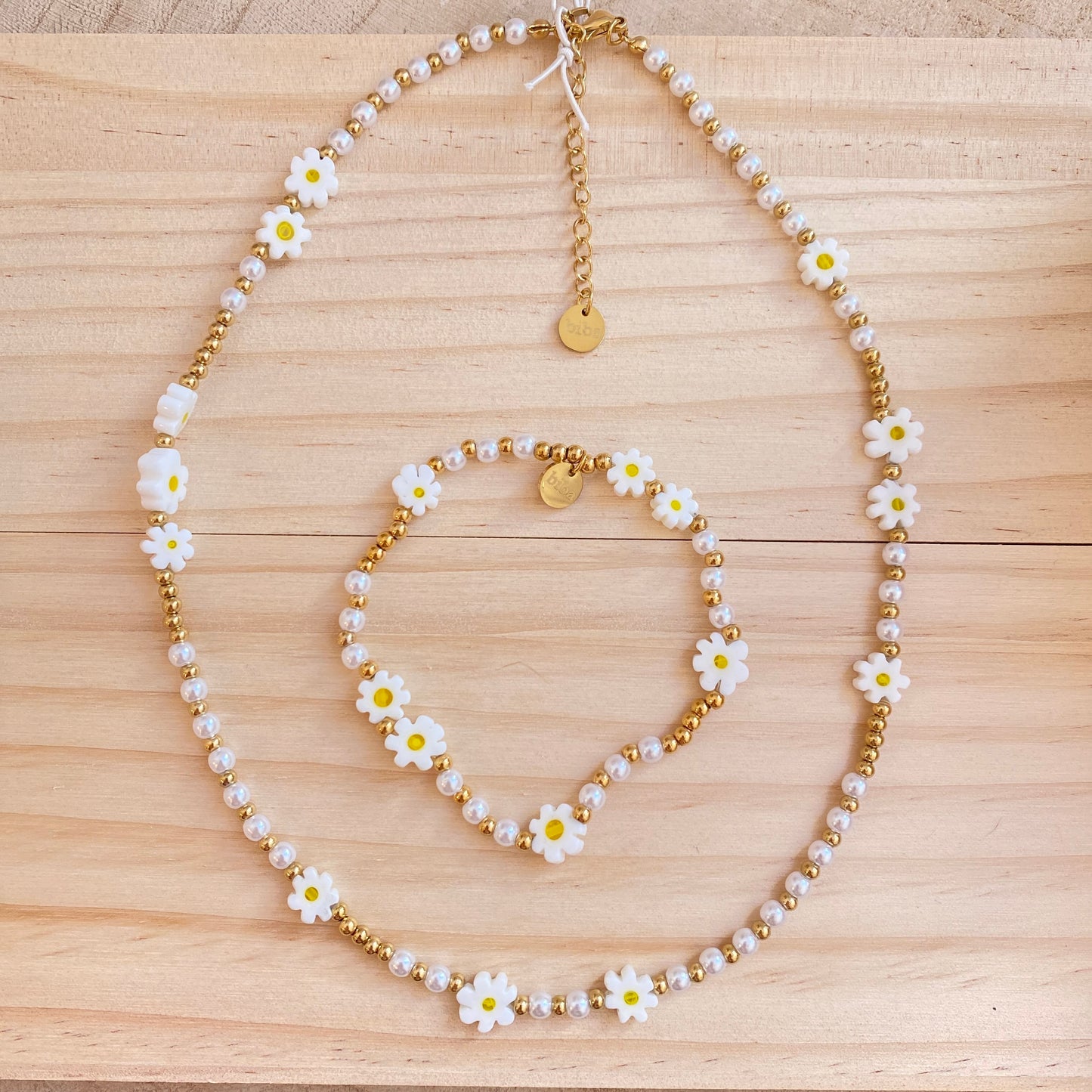 Gänseblümchen Weiß/Perlen