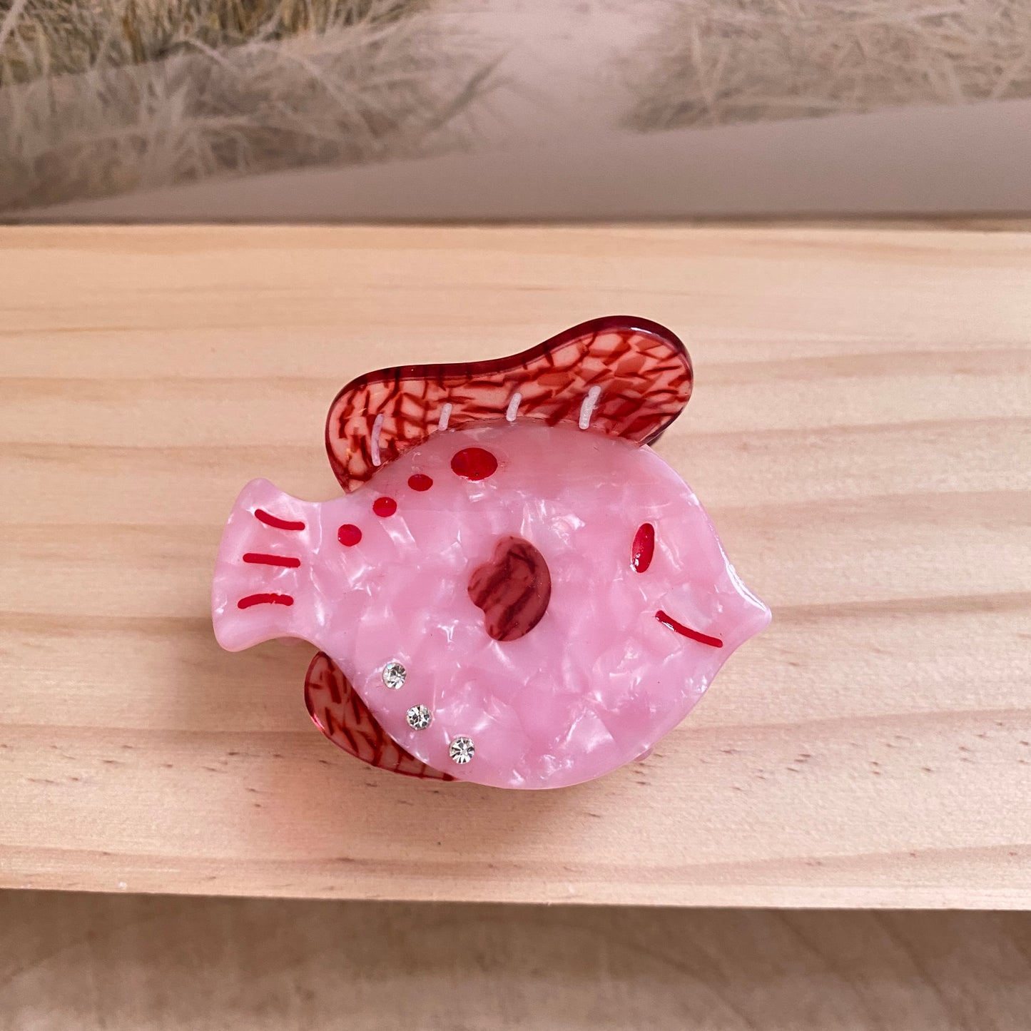 Haarklammer Fisch -Rosa-