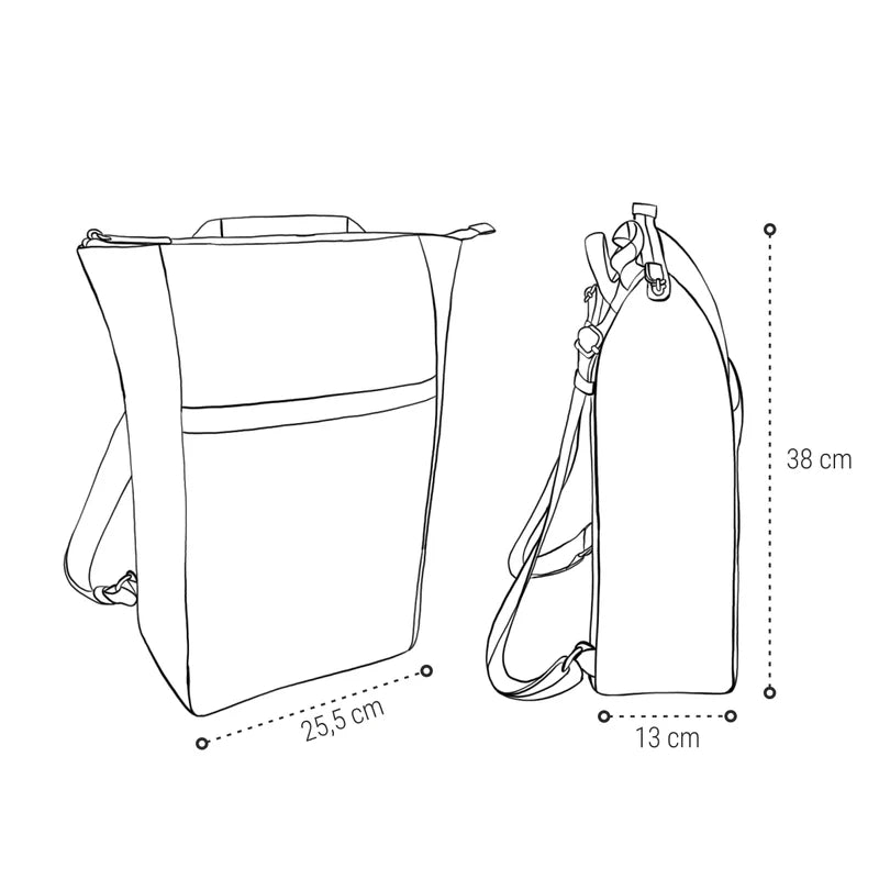 2 in 1 Rucksack/Tasche Sperling Triple *Schwarz/Schwarz*