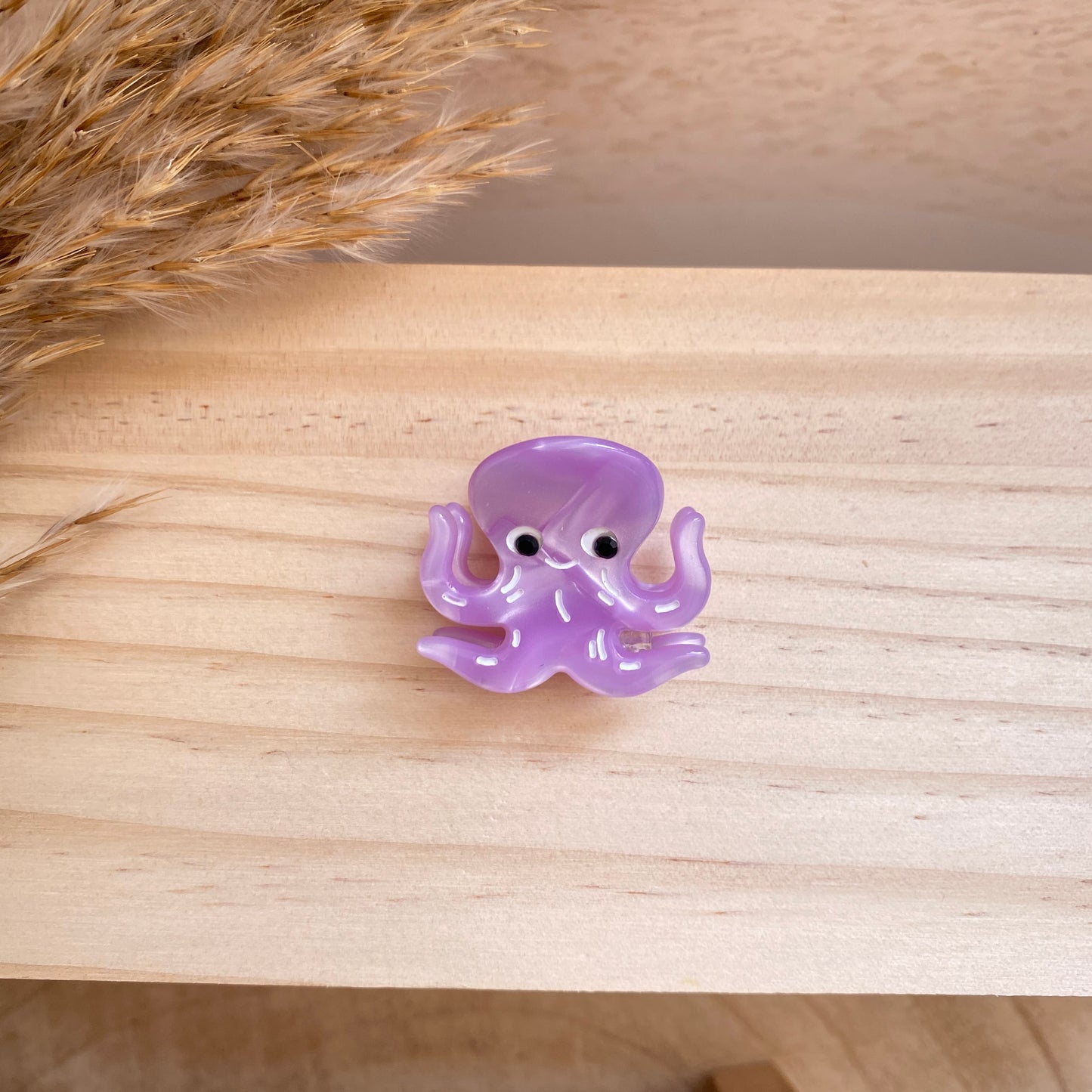 Haarklammer klein -Oktopus Flieder-