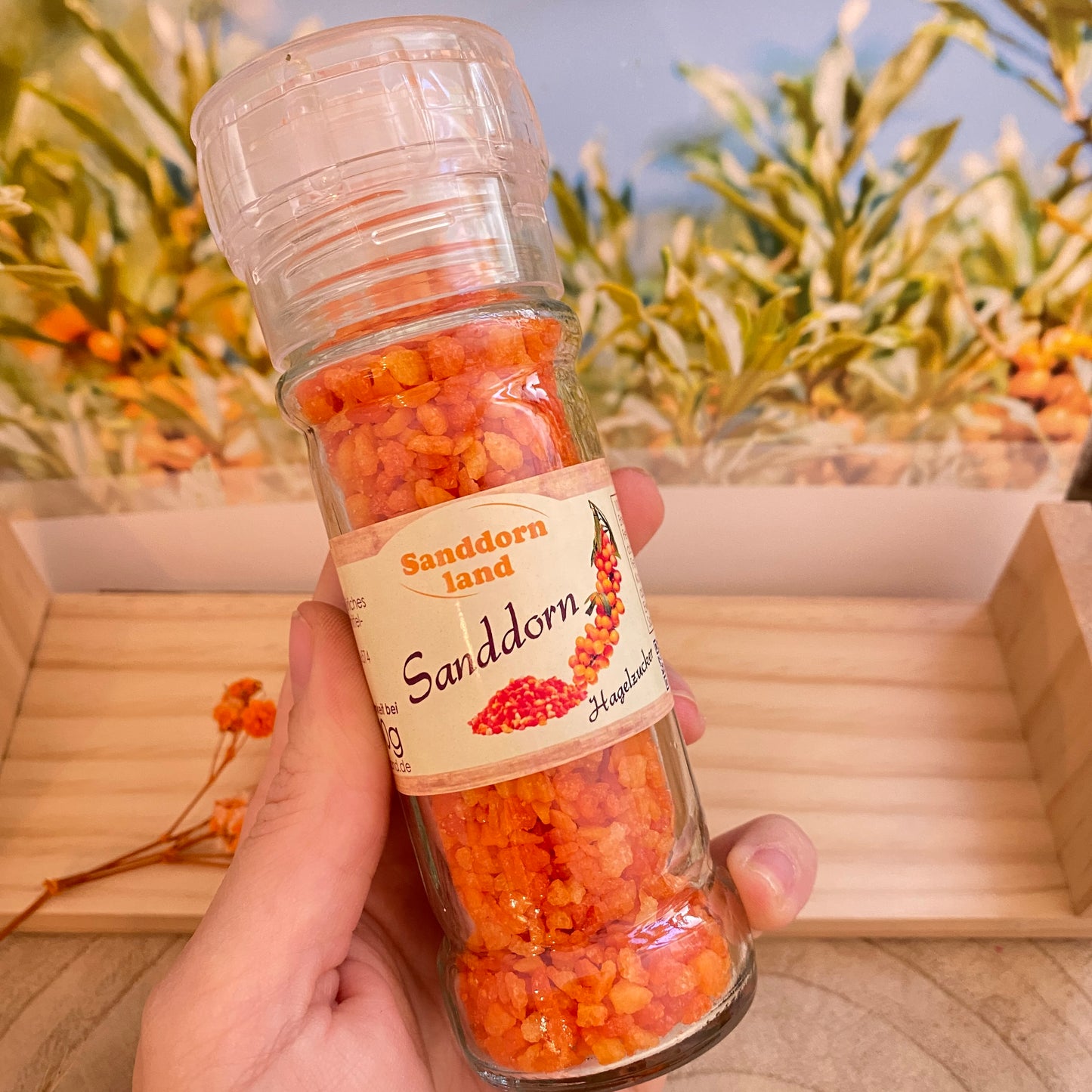 Sanddorn Hagelzucker -Mühle-