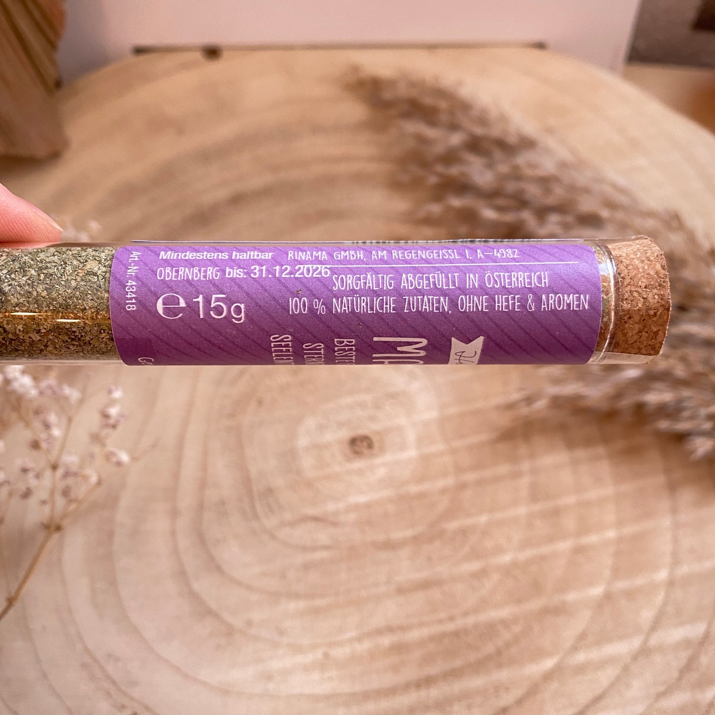 Gewürz im Reagenzglas -Herzens Mama-