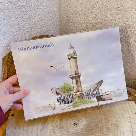 Kunstdruck A4 -Warnemünde/Teepott Q-