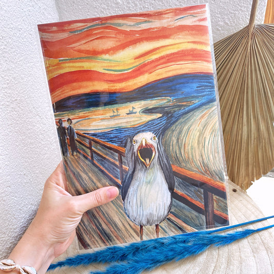 Kunstdruck A4 -Kreisch Möwe-