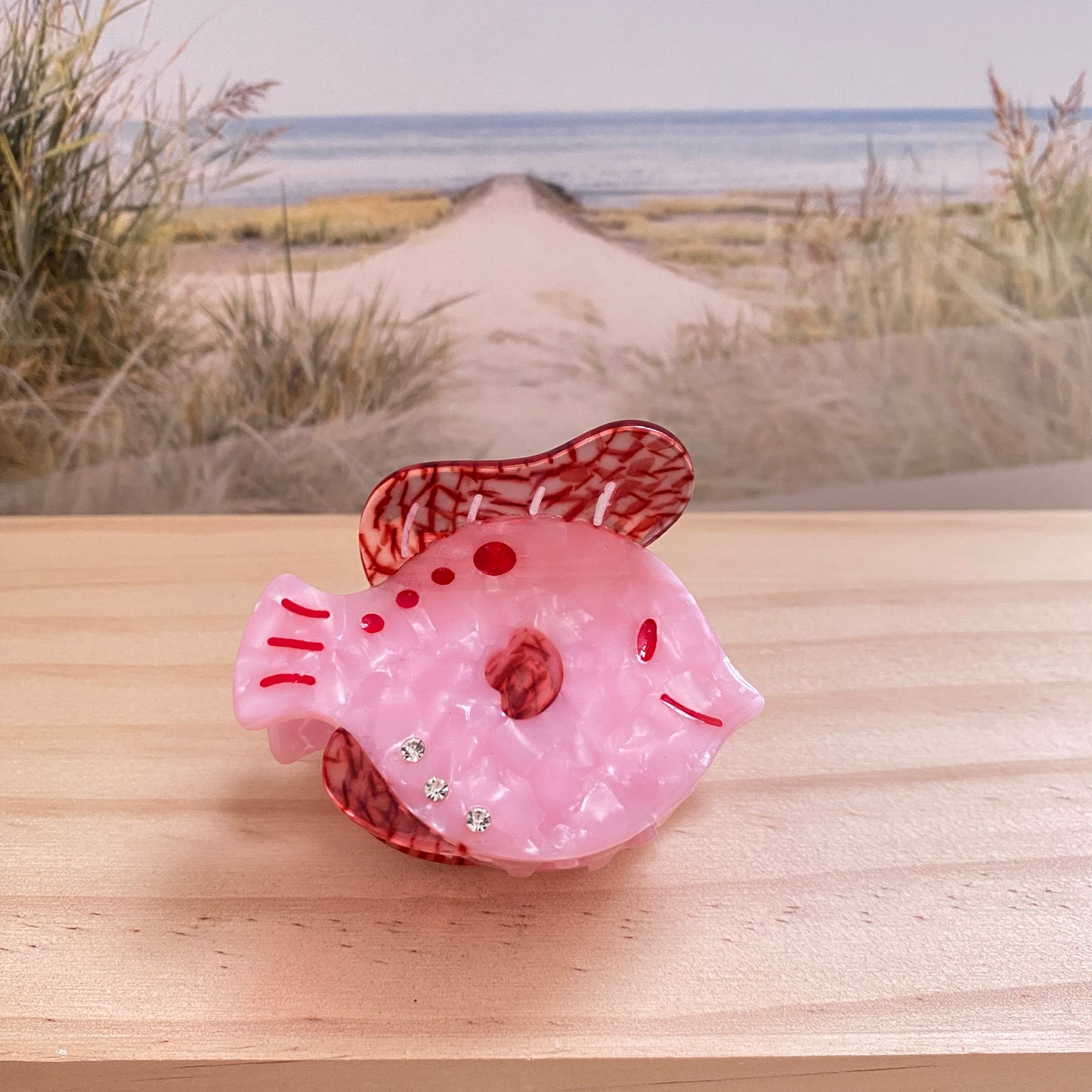 Haarklammer Fisch -Rosa-