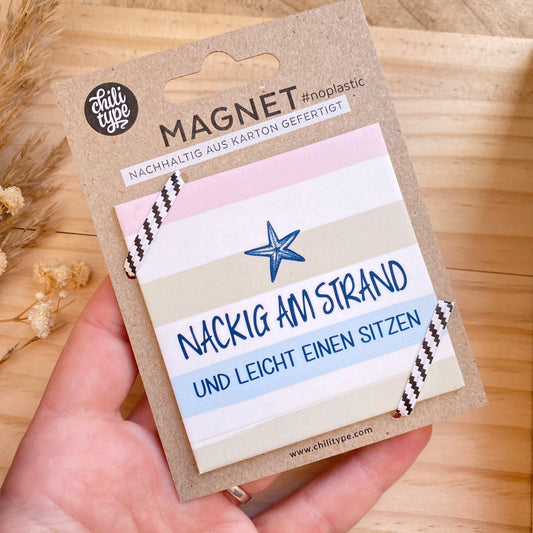 Magnet -Nackig am Strand-