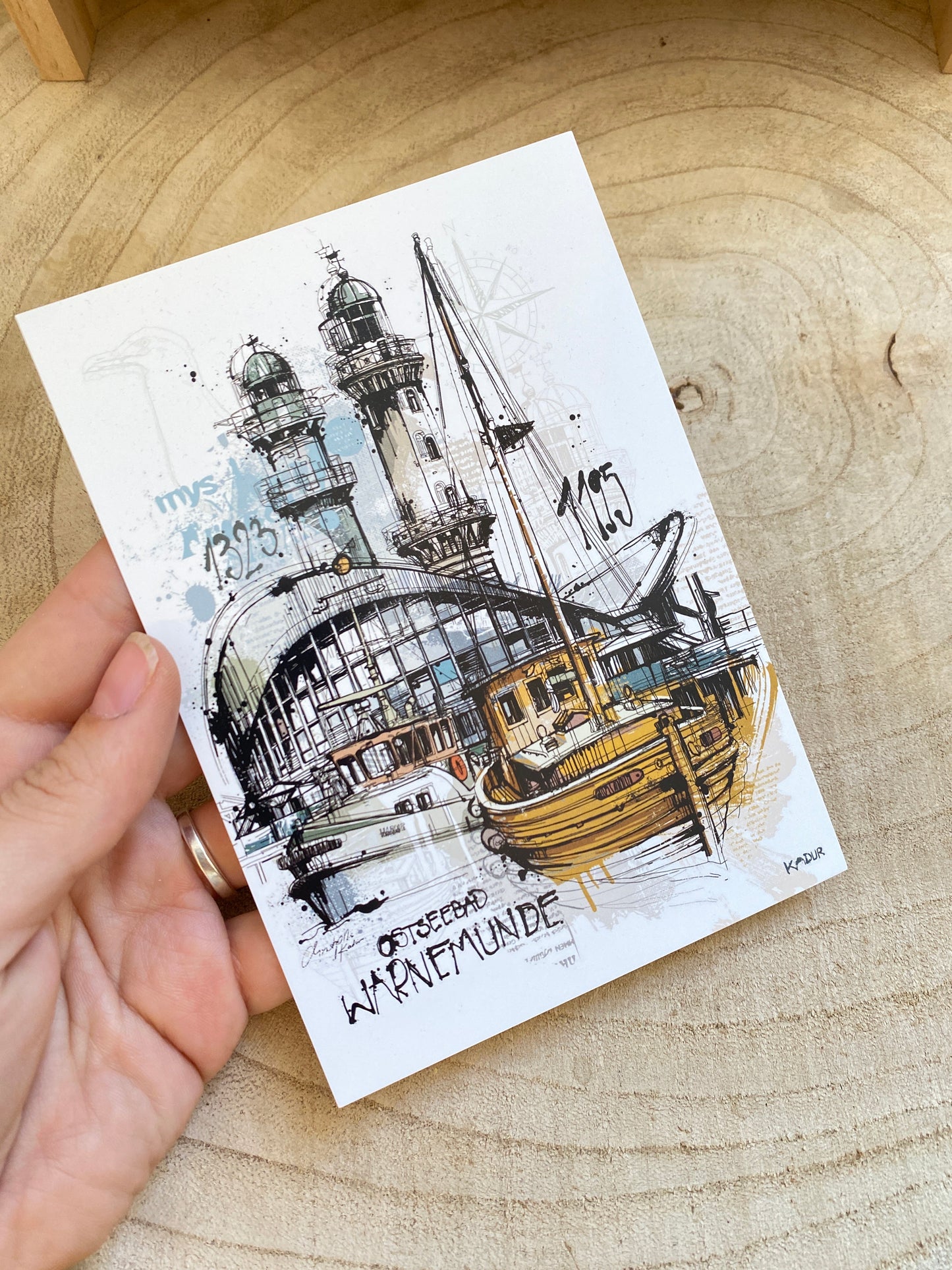 Karte A6 Kadur -Warnemünde Skyline 33-